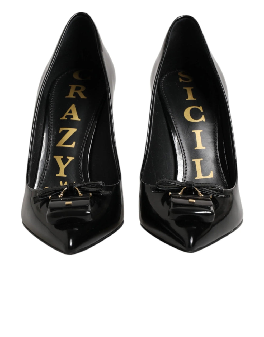 Dolce & Gabbana Black Bag Embellished Heels Pumps Shoes - Heels