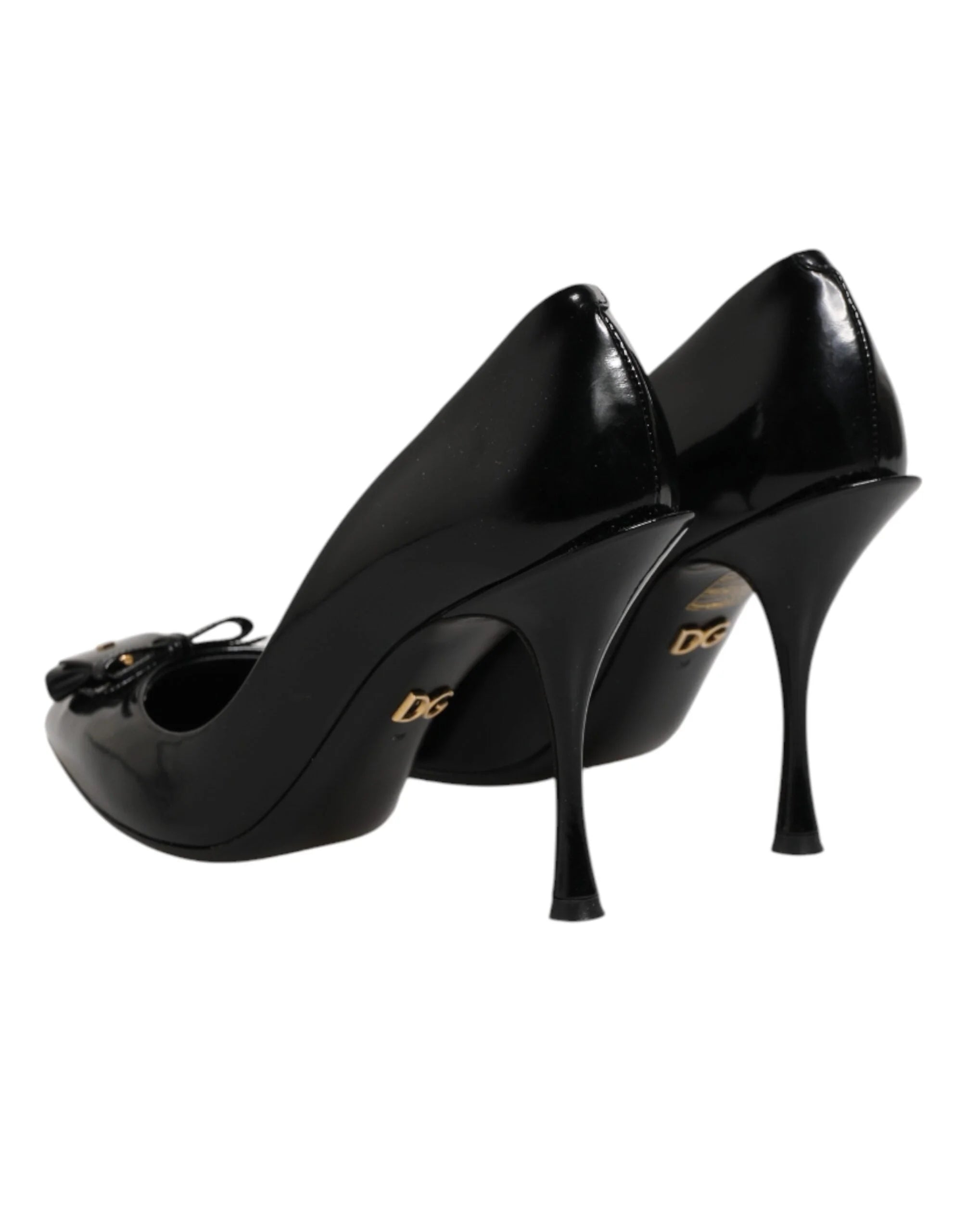 Dolce & Gabbana Black Bag Embellished Heels Pumps Shoes - Heels