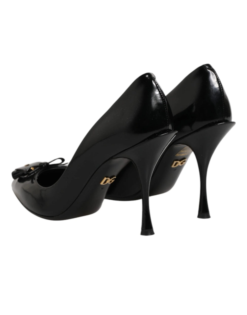 Dolce & Gabbana Black Bag Embellished Heels Pumps Shoes - Heels