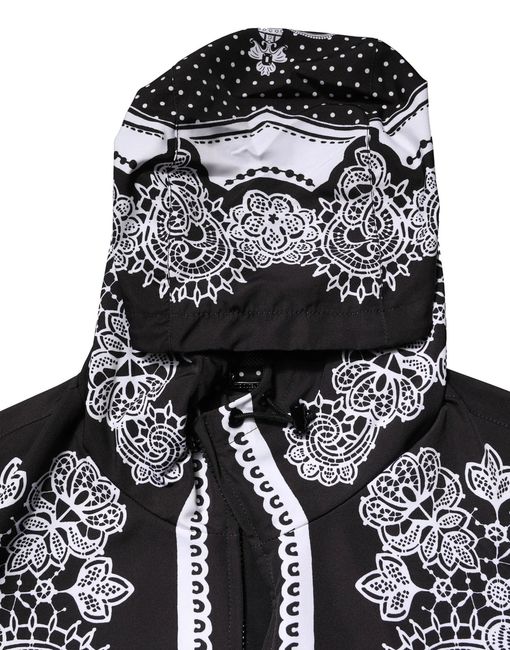Dolce & Gabbana Black Bandana Print Hooded Bomber Jacket - IT58 | 3XL - Bomber Jackets