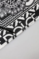Dolce & Gabbana Black Bandana Print Silk Neck Foulard Scarf