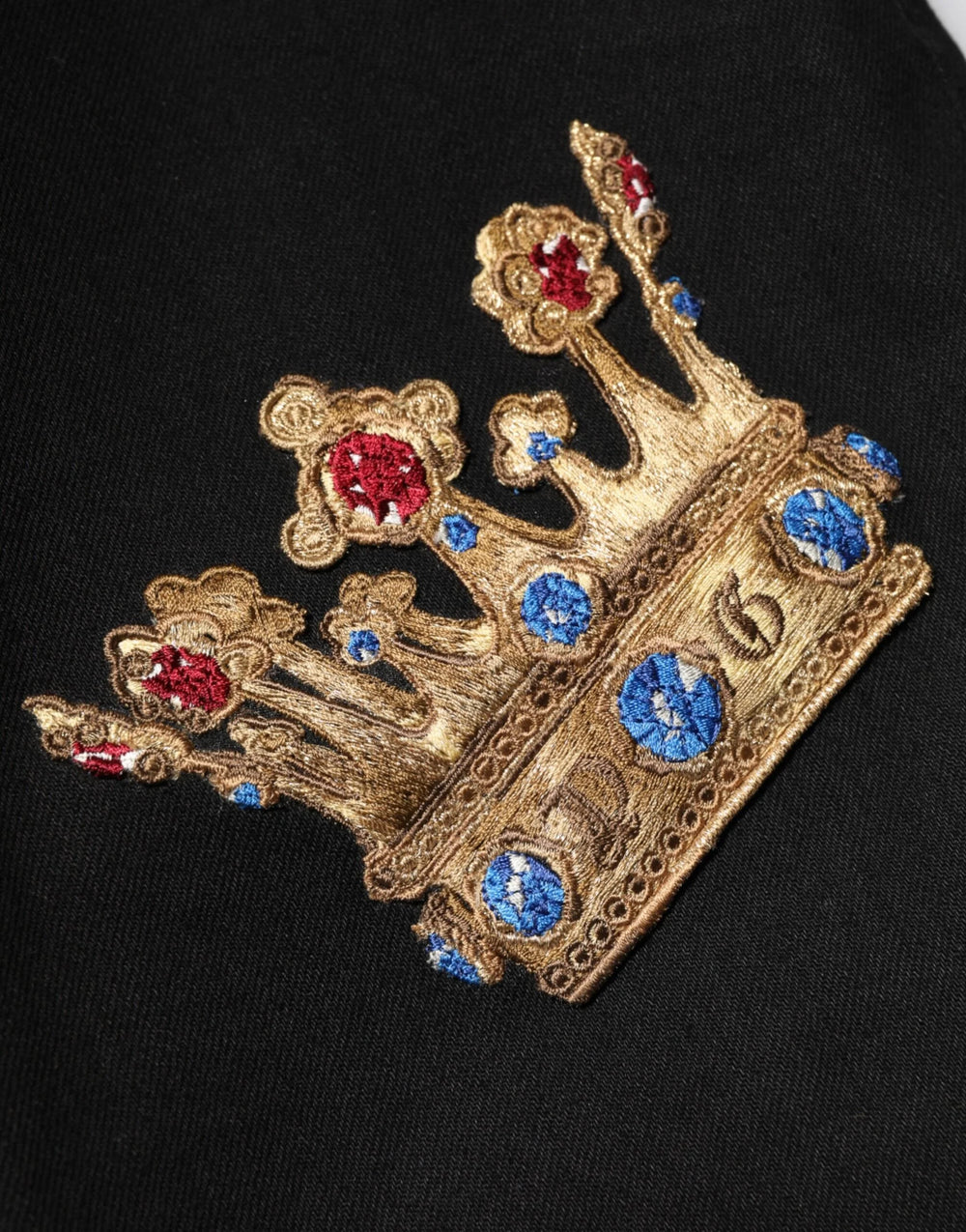 Dolce & Gabbana Black Baroque Royal Men Dress Trouser Pants - IT48 | M - Trousers