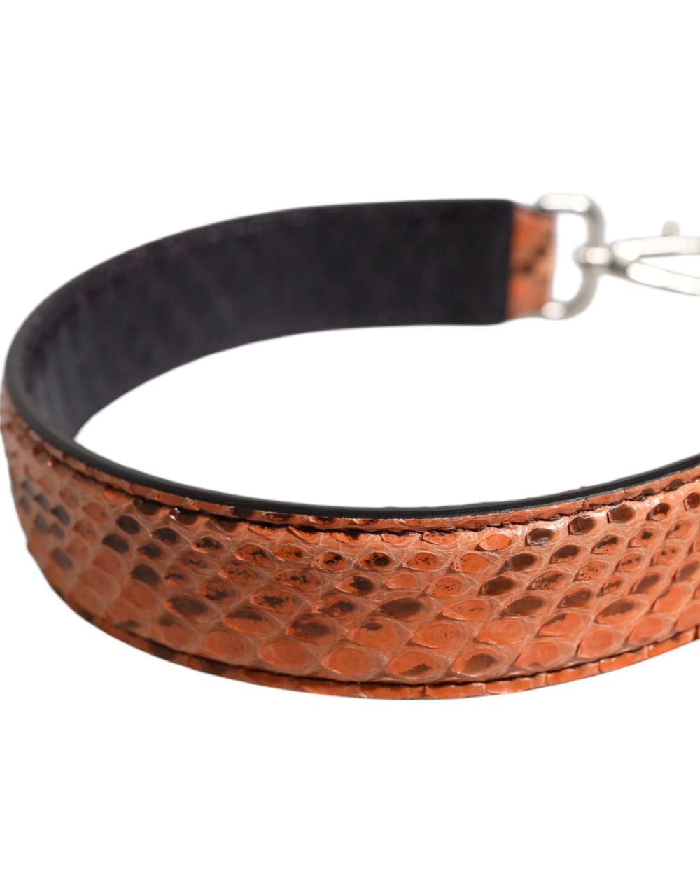 Dolce & Gabbana Black Beige Exotic Leather Bag Shoulder Strap - Handbag & Wallet Accessories