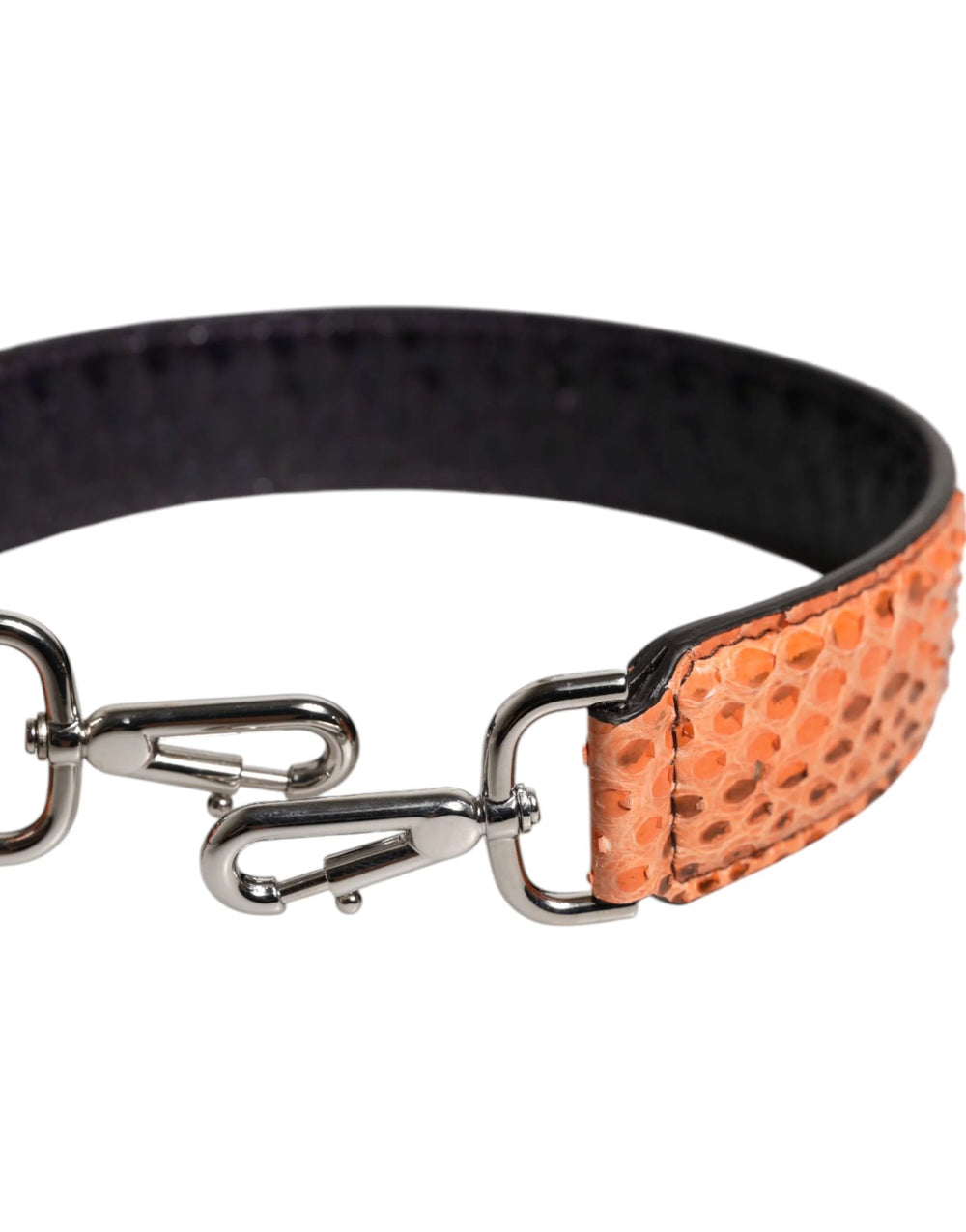 Dolce & Gabbana Black Beige Exotic Leather Bag Shoulder Strap - Handbag & Wallet Accessories