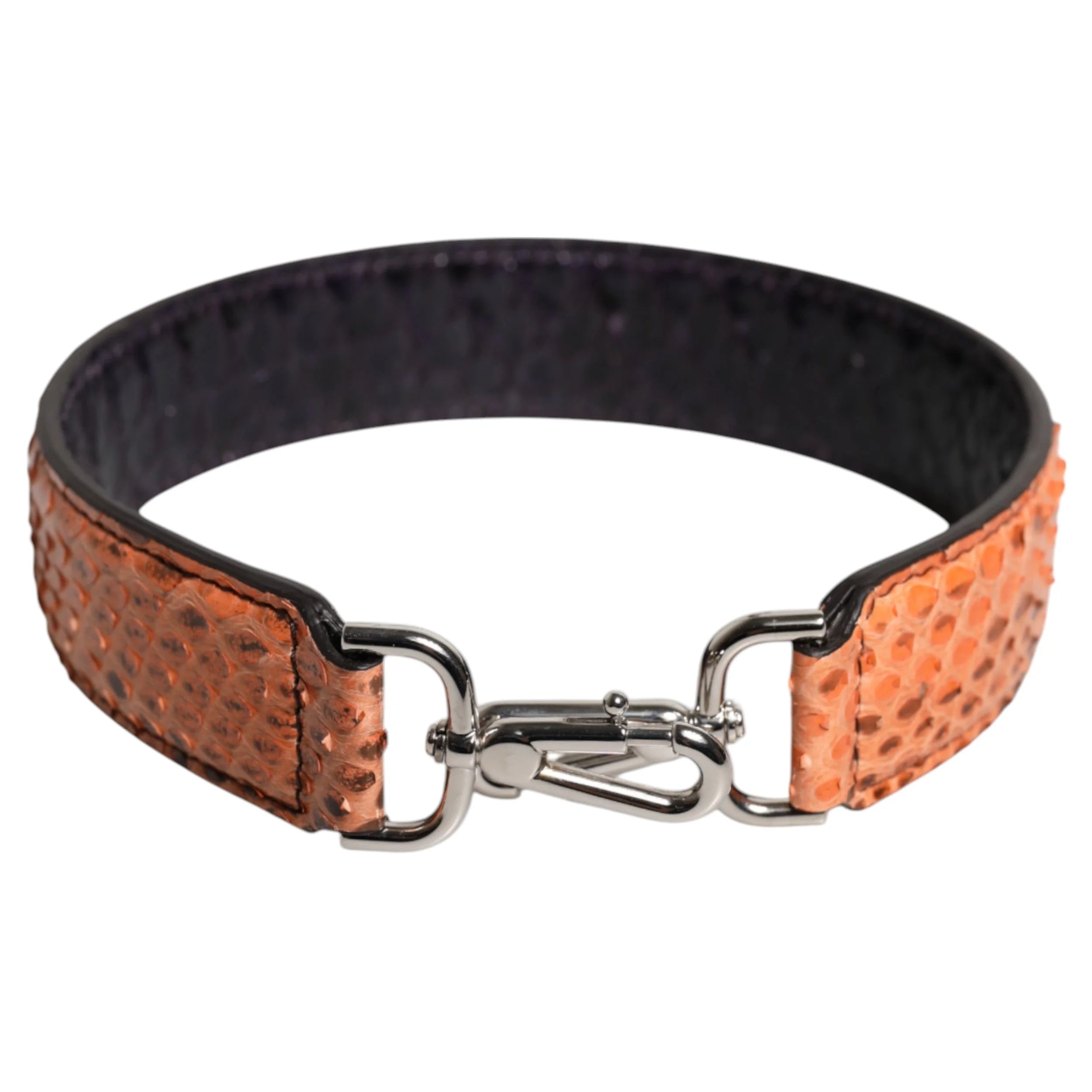 Dolce & Gabbana Black Beige Exotic Leather Bag Shoulder Strap - Handbag & Wallet Accessories