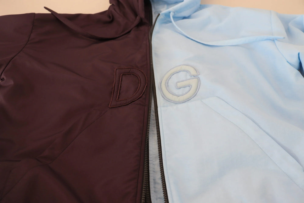 Dolce & Gabbana Black Blue DG Hooded Full Zip Men Jacket - IT50 | L - Track Jackets