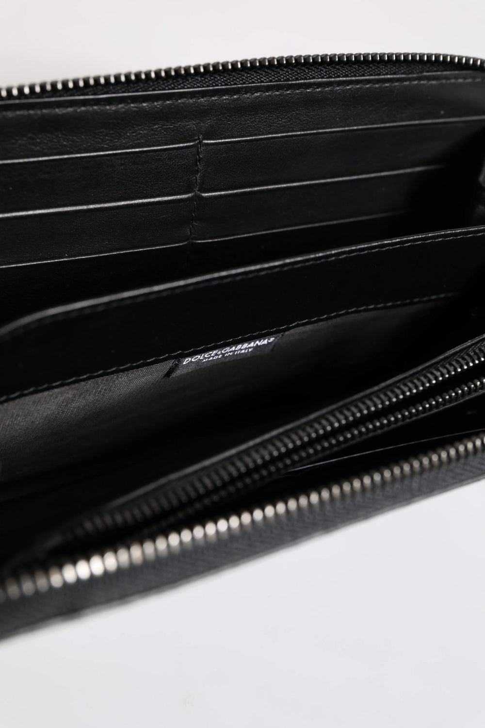 Dolce & Gabbana Black Blue Exotic Leather Embossed Continental Wallet - Wallets