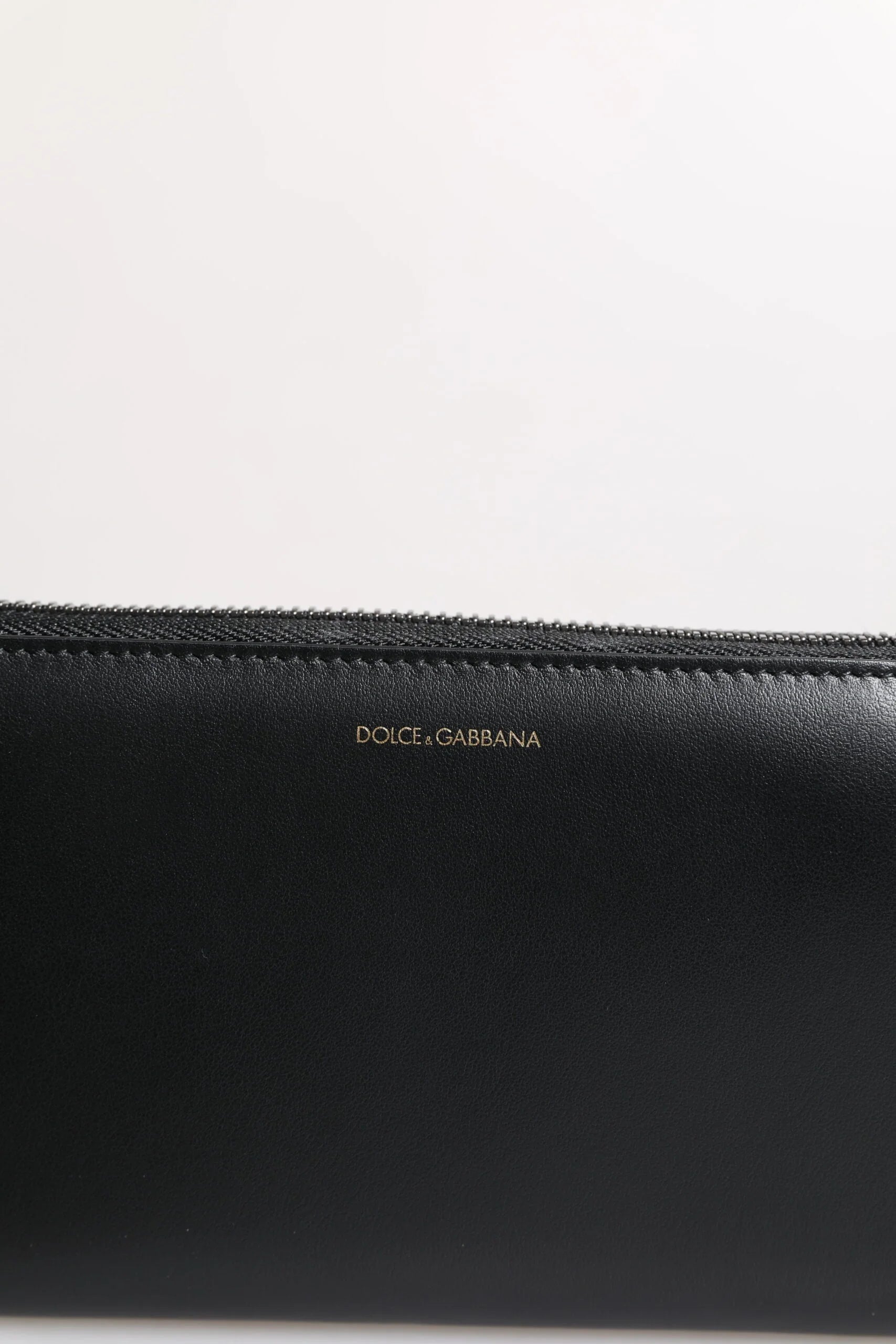 Dolce & Gabbana Black Blue Exotic Leather Embossed Continental Wallet - Wallets