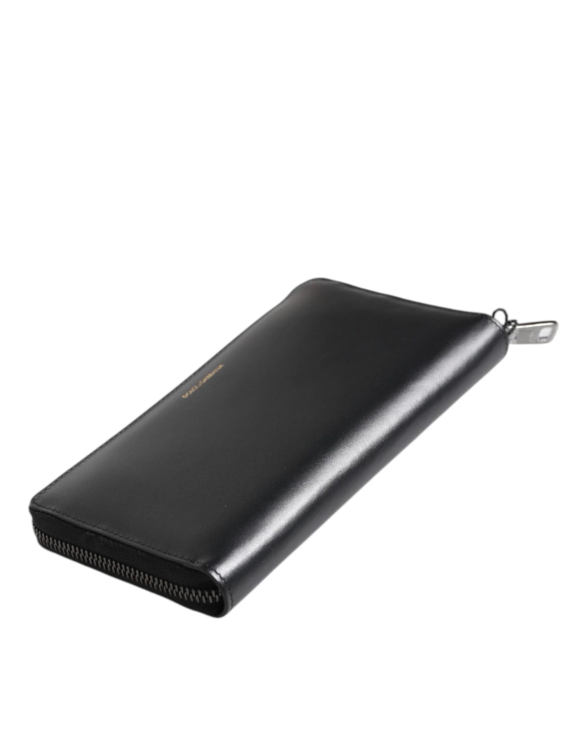 Dolce & Gabbana Black Blue Exotic Leather Embossed Continental Wallet - Wallets