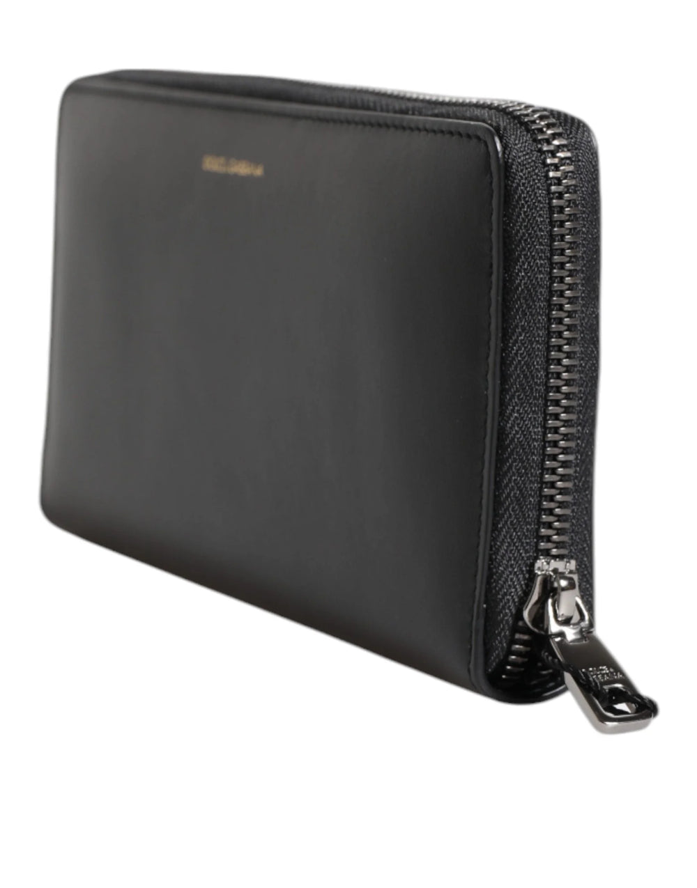 Dolce & Gabbana Black Blue Exotic Leather Embossed Continental Wallet - Wallets