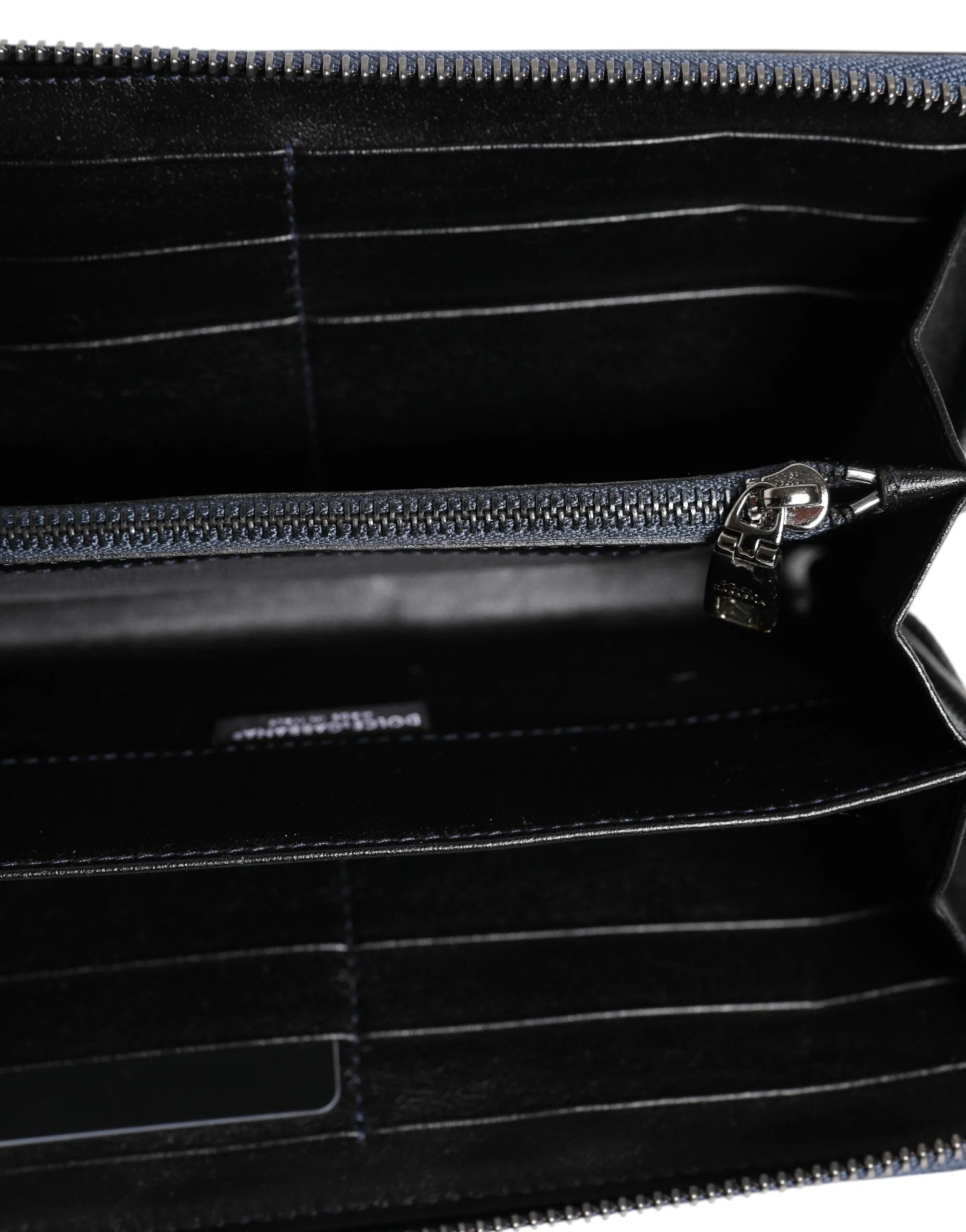 Dolce & Gabbana Black Blue Exotic Leather Men Continental Clutch Wallet - Wallets