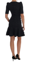 Dolce & Gabbana Black Blue Flare Mini Dress - IT36 | XS - Dresses