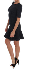 Dolce & Gabbana Black Blue Flare Mini Dress - IT36 | XS - Dresses