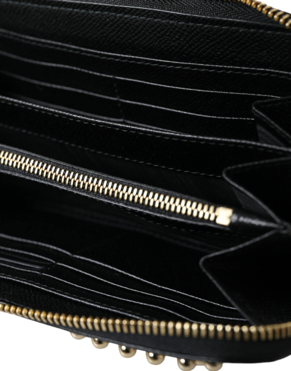 Dolce & Gabbana Black Blue Leather #DGFAMILY Zipper Continental Men Wallet - Wallets