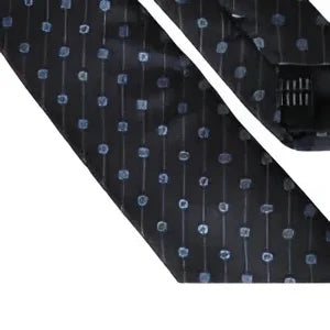 Dolce & Gabbana Black Blue Polka Dot Silk Adjustable Men Tie - Neckties