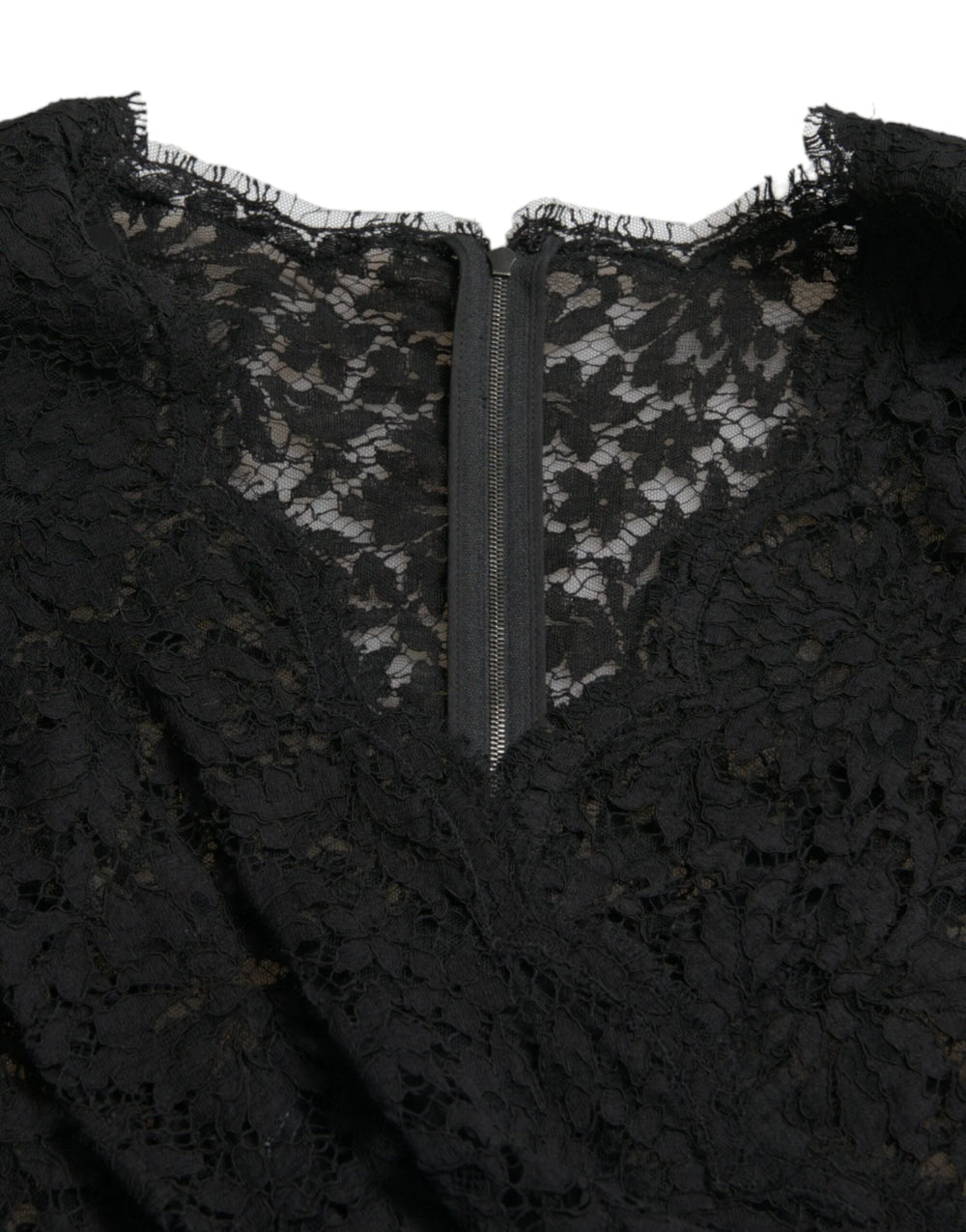 Dolce & Gabbana Black Bodycon Lace Cotton Sheath Mini Dress - IT46|XL - Dresses