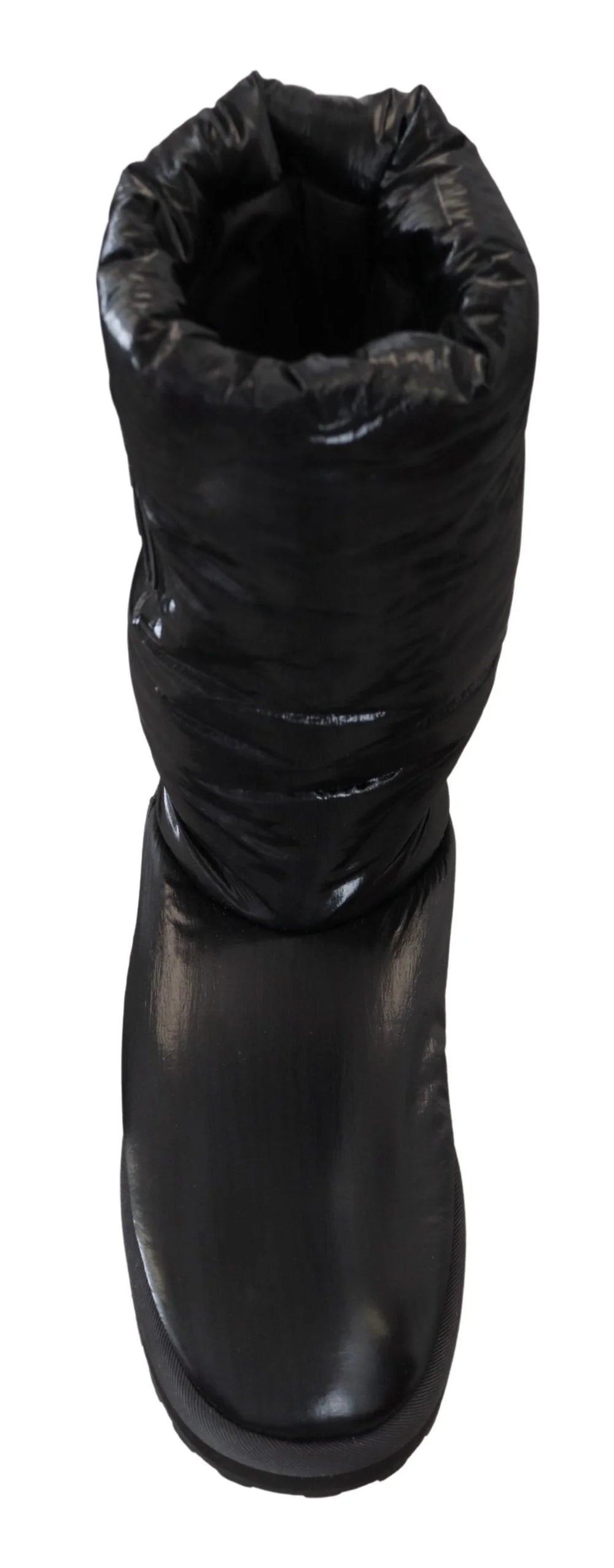 Dolce & Gabbana Black Boots Padded Mid Calf Winter Shoes - EU44/US11