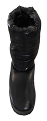 Dolce & Gabbana Black Boots Padded Mid Calf Winter Shoes - EU44/US11