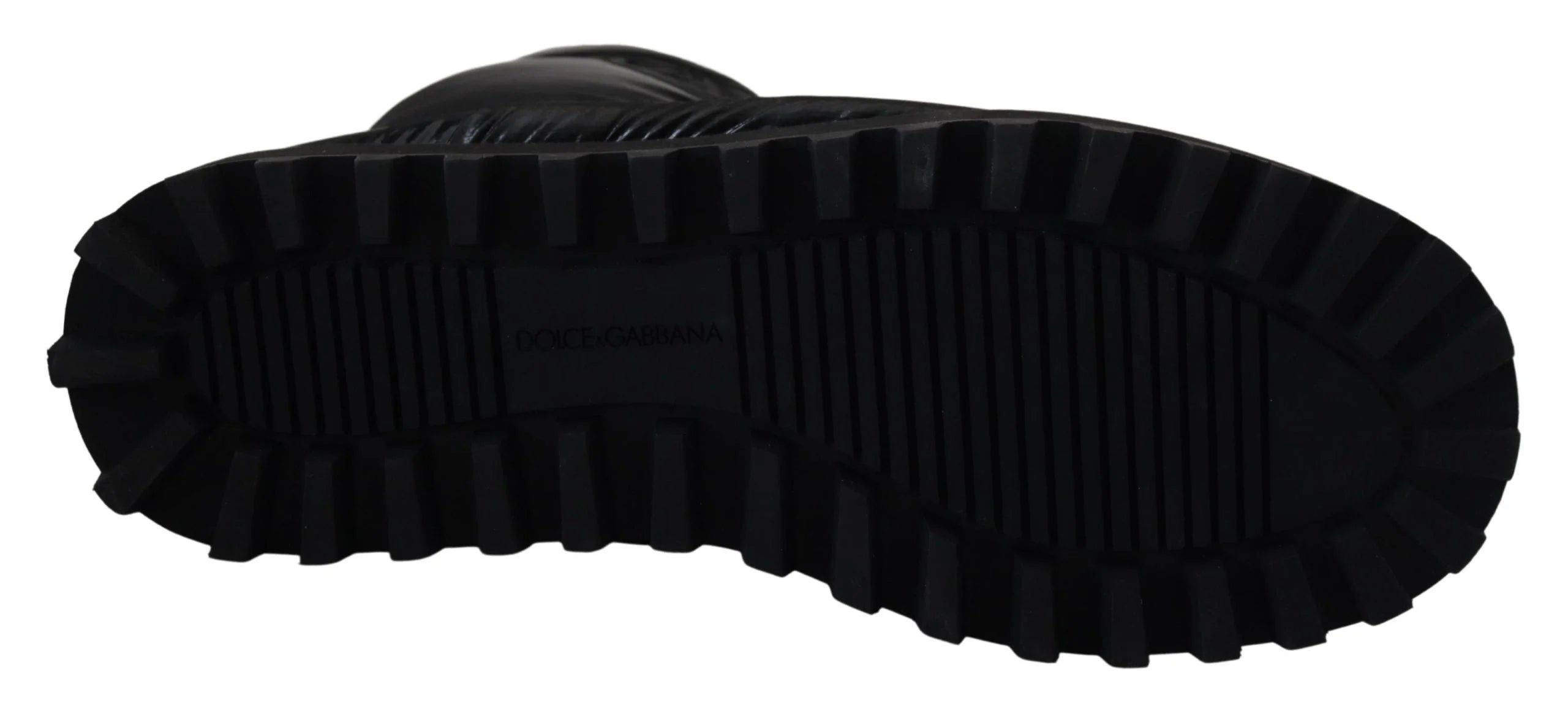 Dolce & Gabbana Black Boots Padded Mid Calf Winter Shoes - EU44/US11