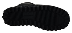 Dolce & Gabbana Black Boots Padded Mid Calf Winter Shoes - EU44/US11