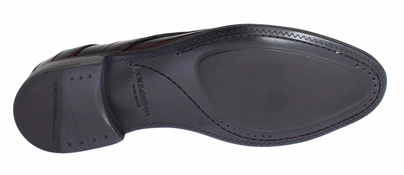 Dolce & Gabbana Black Bordeaux Leather Dress Formal Shoes - EU39.5/US6.5 - Shoes