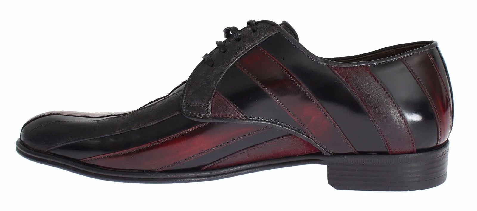 Dolce & Gabbana Black Bordeaux Leather Dress Formal Shoes - EU39.5/US6.5 - Shoes