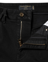 Dolce & Gabbana Black Boyfriend Cotton Flared Denim Jeans - IT38 | XS - Jeans