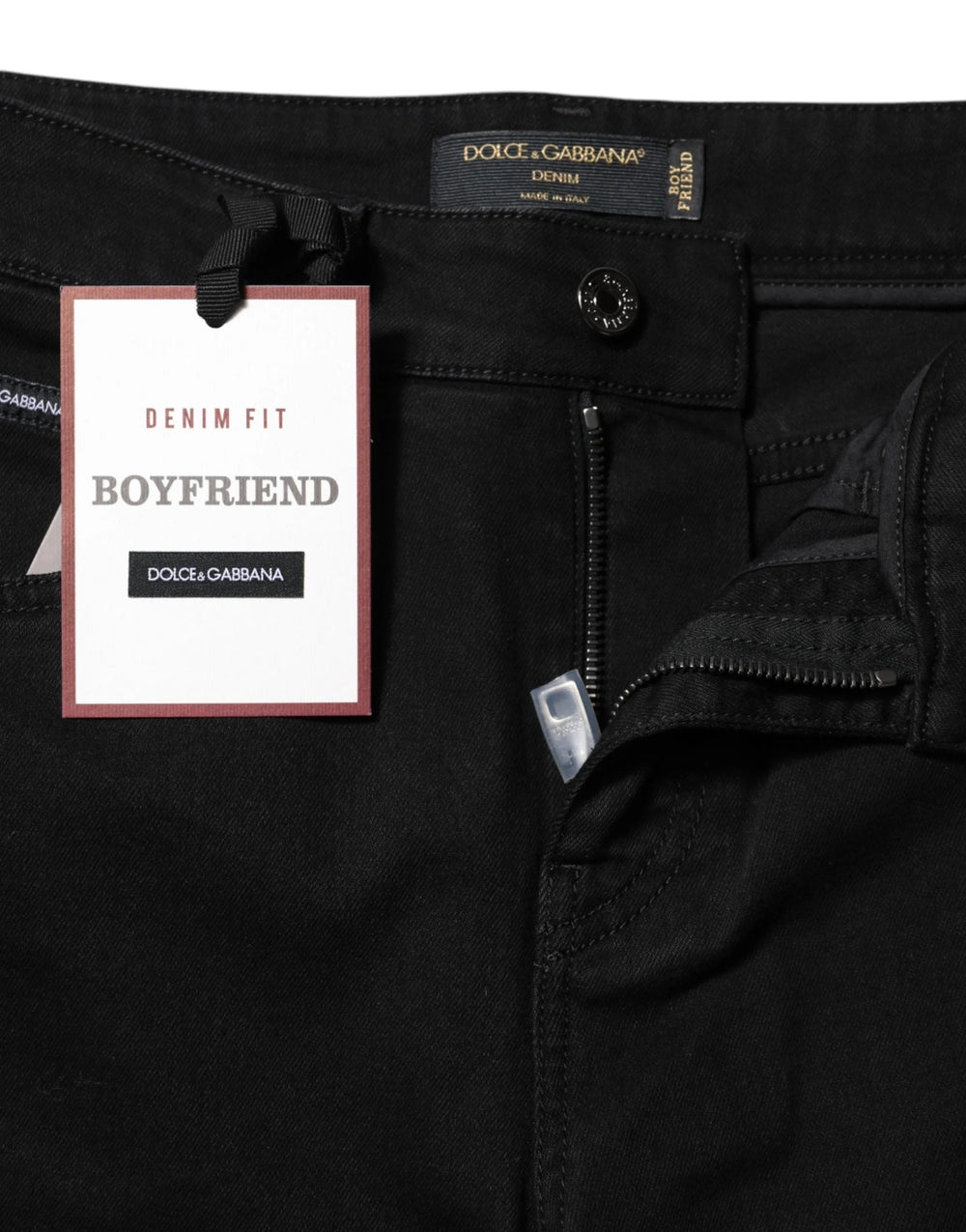 Dolce & Gabbana Black Boyfriend Cotton Stretch Denim Jeans - IT42|M
