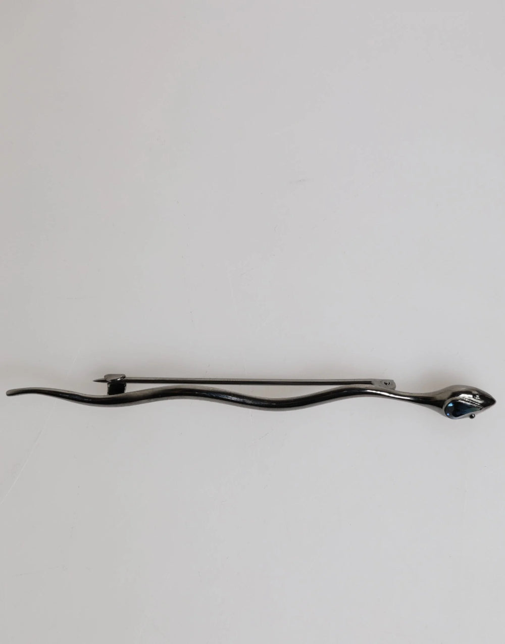 Dolce & Gabbana Black Brass Crystal Spilla Serpente Mens Brooch Pin - Brooches & Lapel Pins