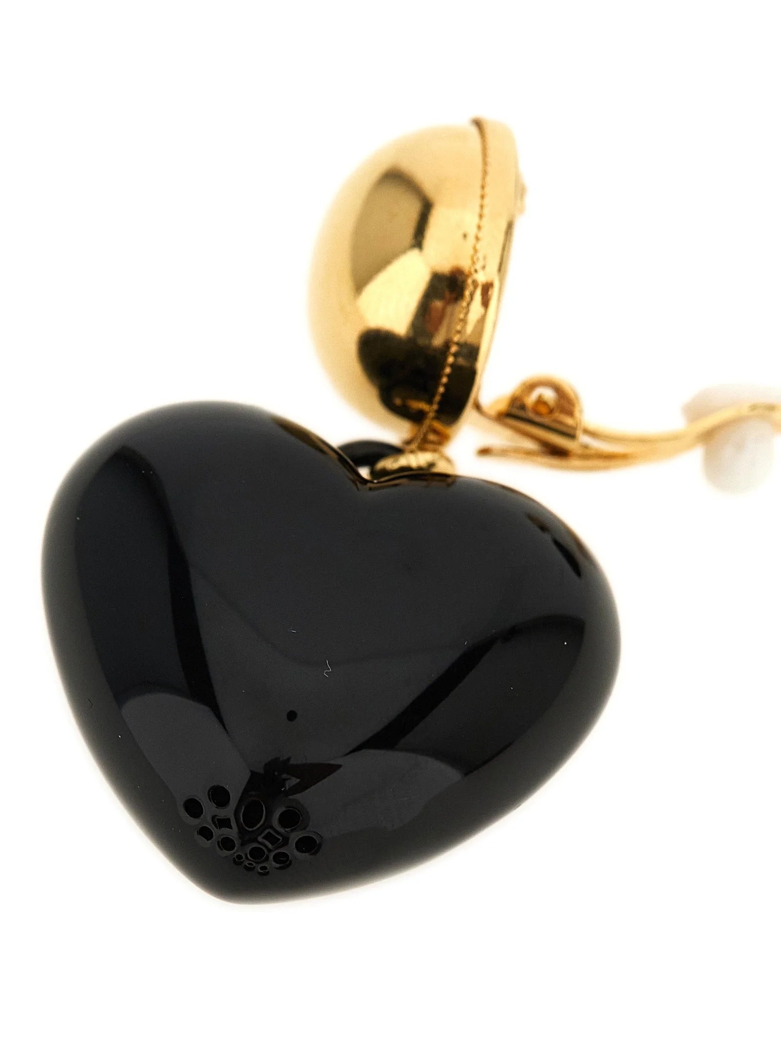Dolce & Gabbana Black Brass Earrings - One Size