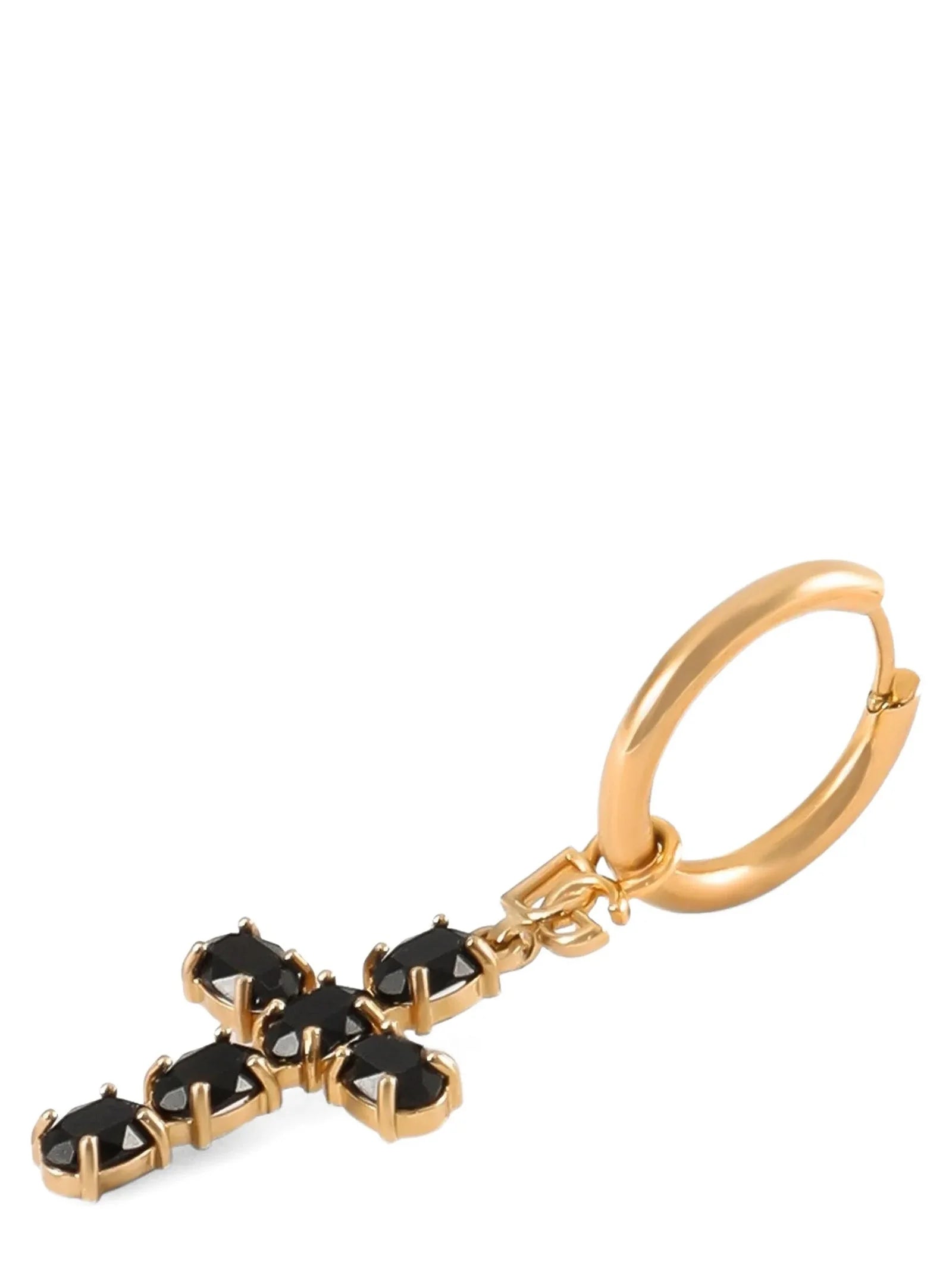 Dolce & Gabbana Black Brass Earrings - One Size