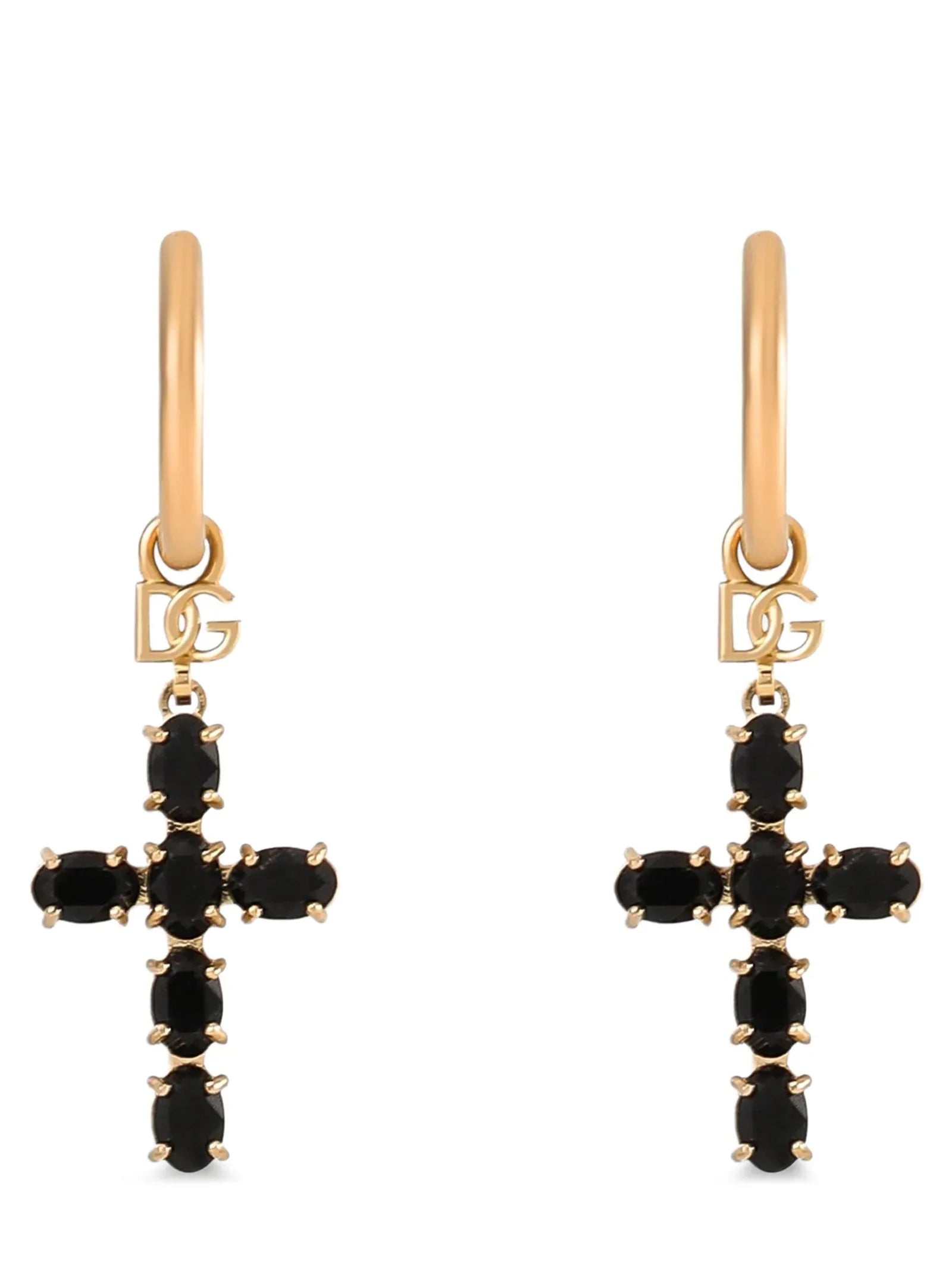 Dolce & Gabbana Black Brass Earrings - One Size
