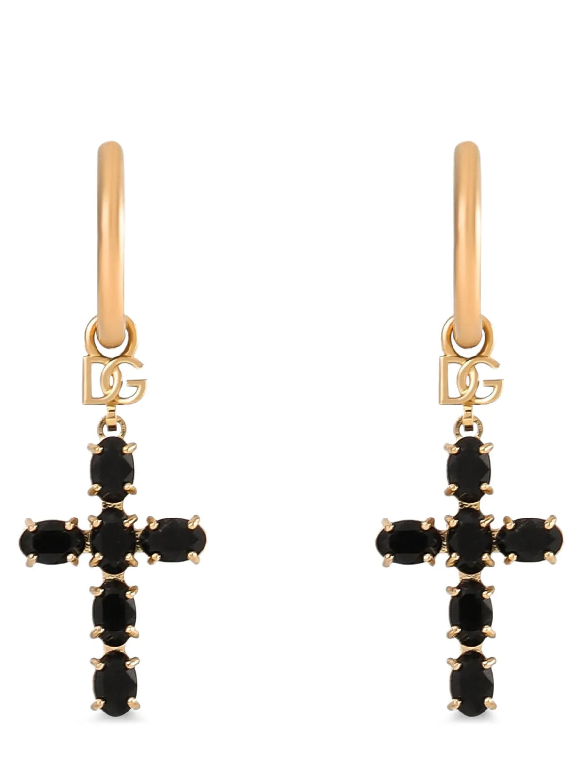 Dolce & Gabbana Black Brass Earrings - One Size