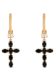 Dolce & Gabbana Black Brass Earrings - One Size