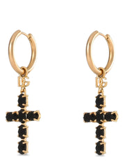 Dolce & Gabbana Black Brass Earrings - One Size