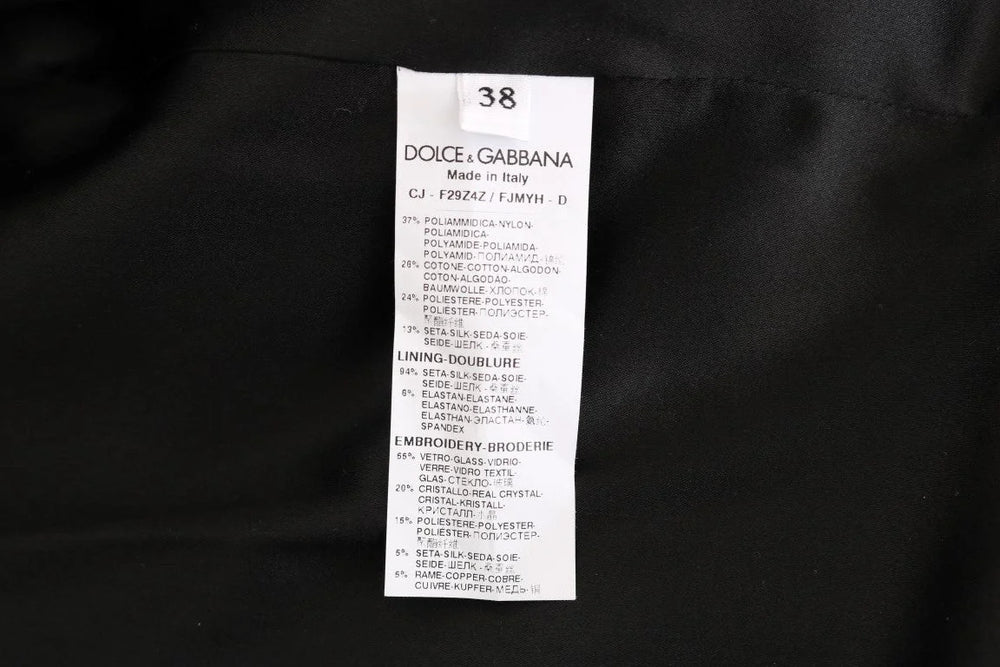 Dolce & Gabbana Black Brocade Blazer Jacket - IT42|M - Coats & Jackets