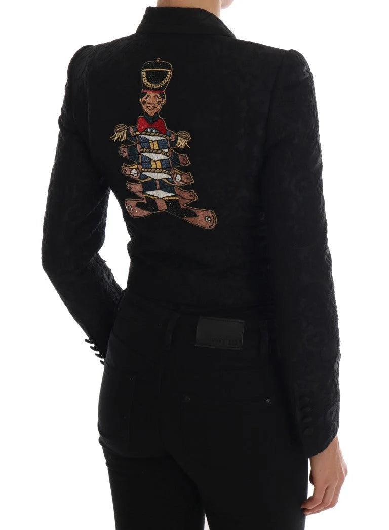 Dolce & Gabbana Black Brocade Blazer Jacket - IT42|M - Coats & Jackets