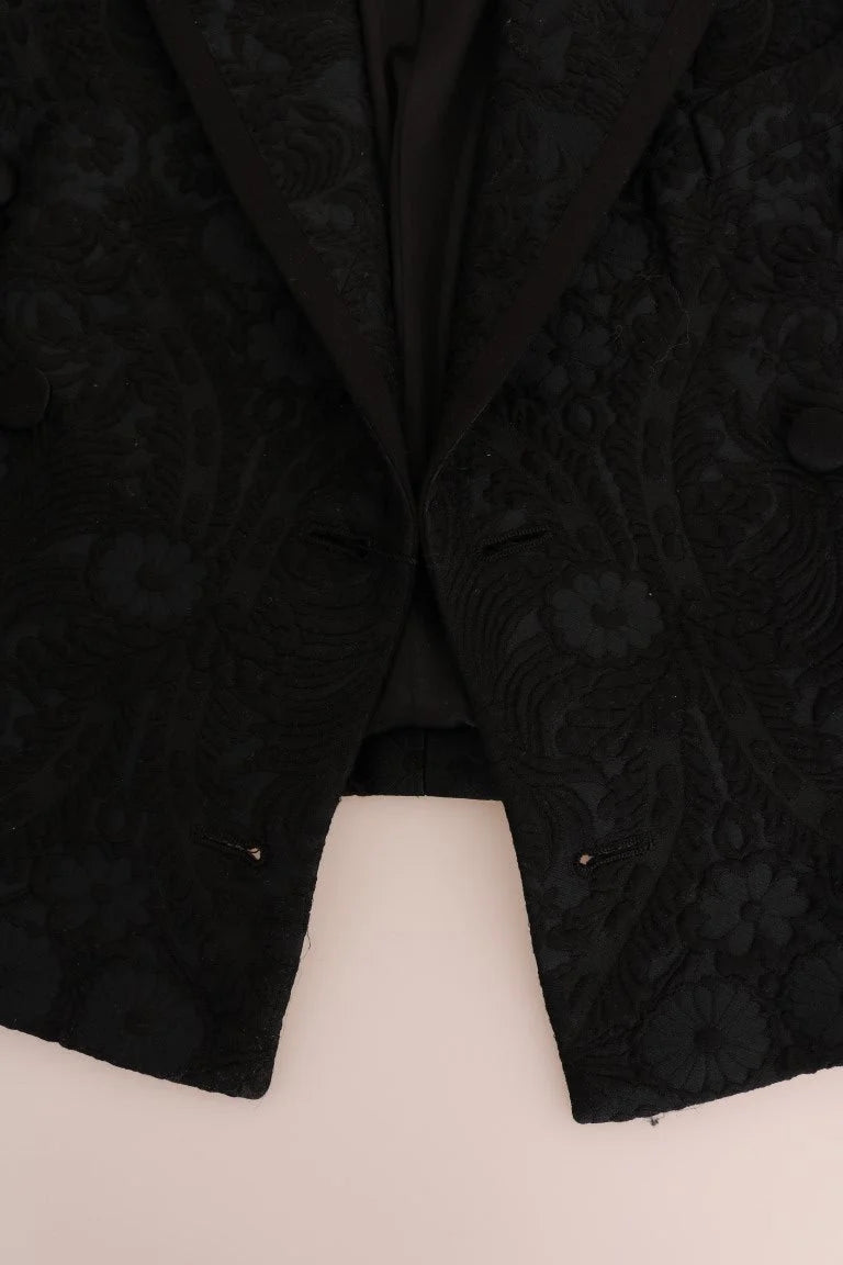 Dolce & Gabbana Black Brocade Blazer Jacket - IT42|M - Coats & Jackets