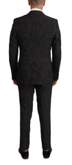 Dolce & Gabbana Black Brocade Formal 2 Piece MARTINI Suit - IT46 | S - Suits