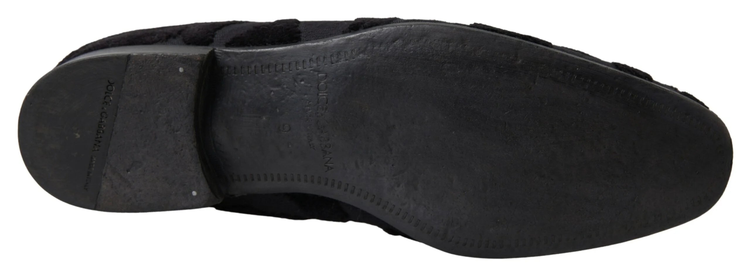 Dolce & Gabbana Black Brocade Loafers Formal Shoes - EU44/US11
