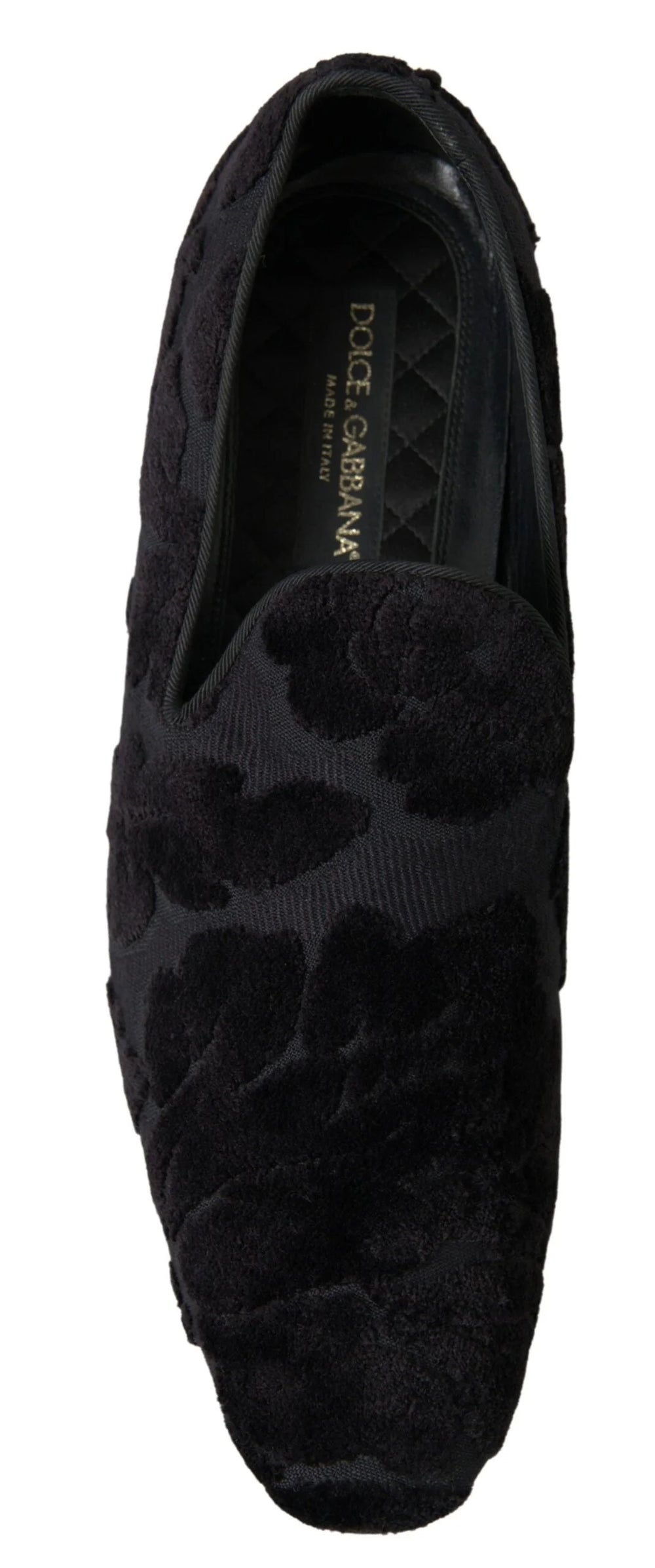 Dolce & Gabbana Black Brocade Loafers Formal Shoes - EU44/US11