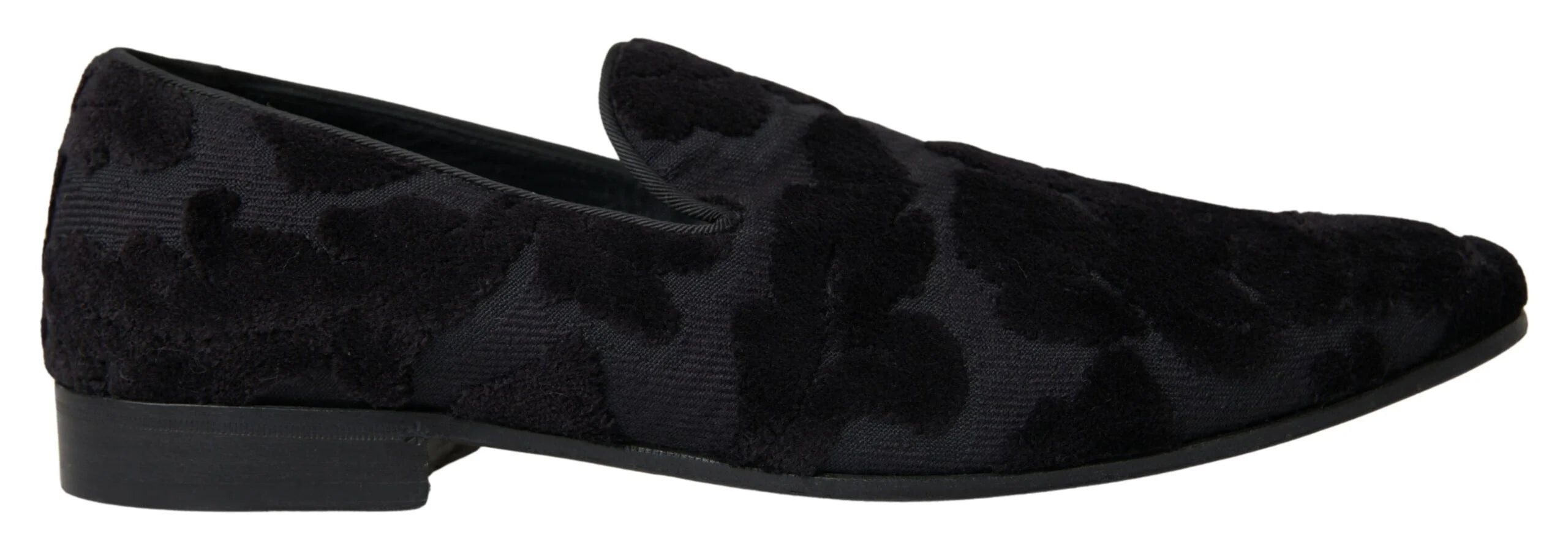 Dolce & Gabbana Black Brocade Loafers Formal Shoes - EU44/US11