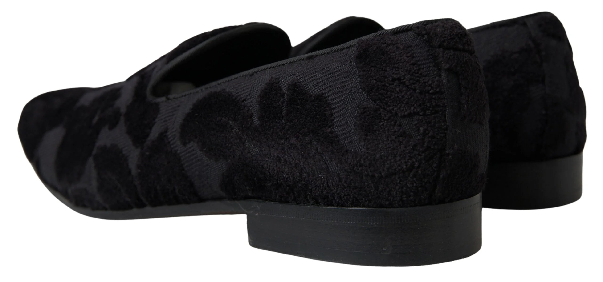 Dolce & Gabbana Black Brocade Loafers Formal Shoes - EU44/US11