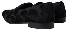 Dolce & Gabbana Black Brocade Loafers Formal Shoes - EU44/US11 - Flats