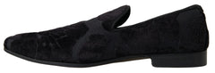 Dolce & Gabbana Black Brocade Loafers Formal Shoes - EU44/US11 - Flats