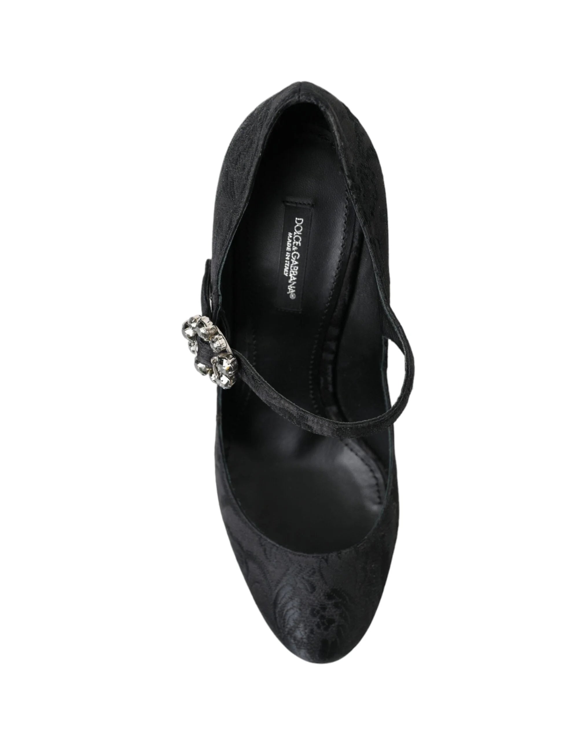 Dolce & Gabbana Black Brocade Mary Janes Heels Pumps Shoes - EU36.5/US6 - Heels