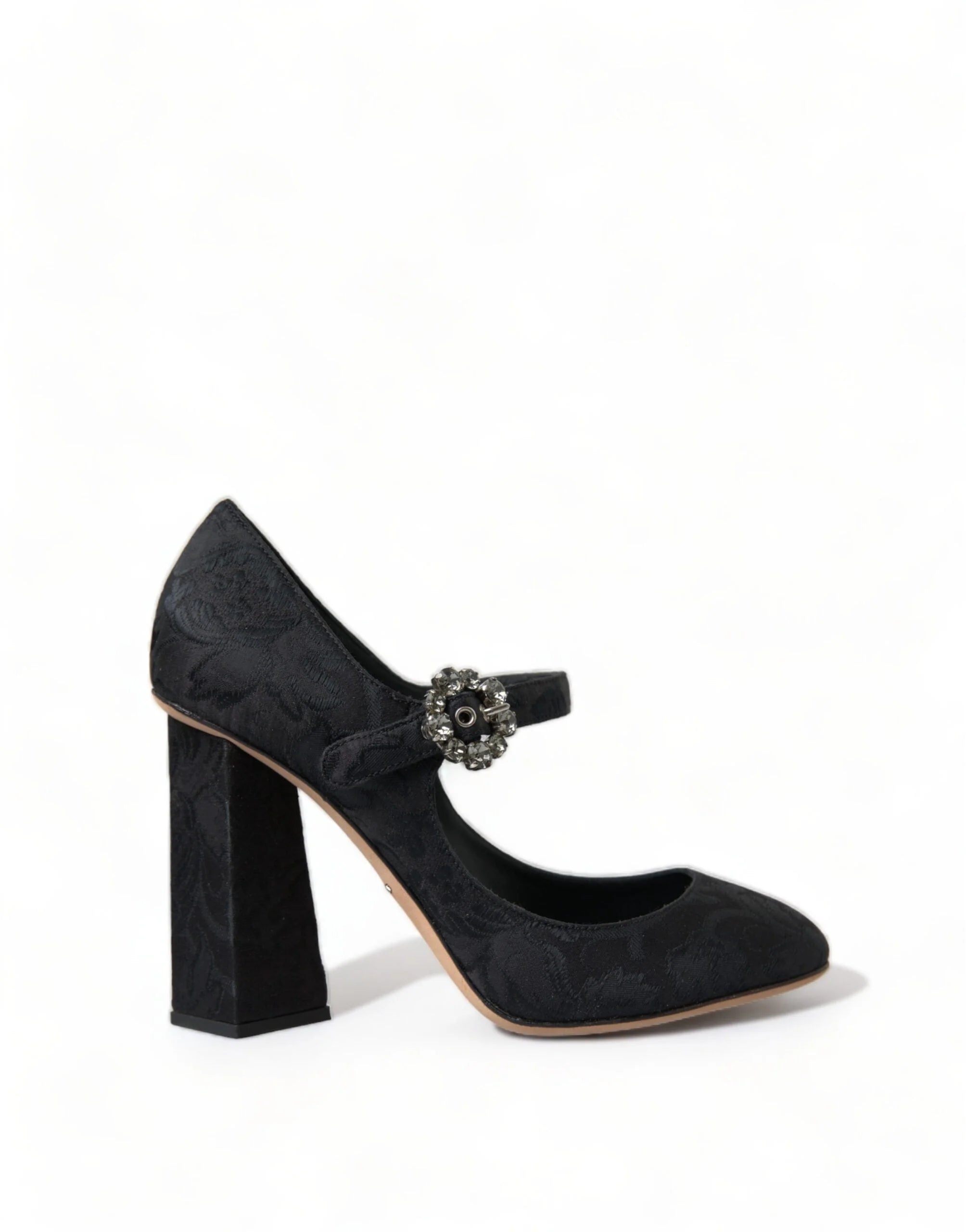 Dolce & Gabbana Black Brocade Mary Janes Heels Pumps Shoes - EU36.5/US6 - Heels