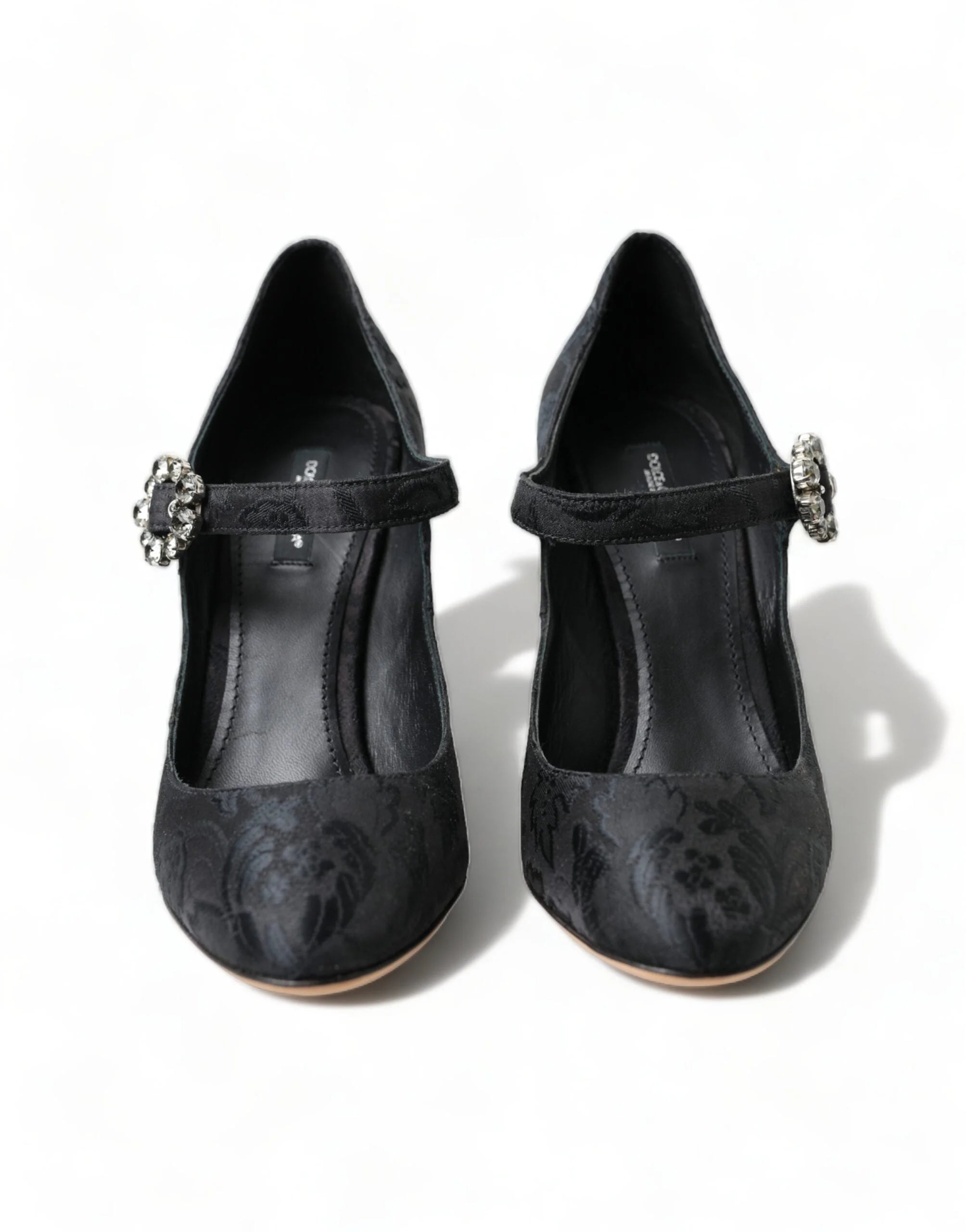 Dolce & Gabbana Black Brocade Mary Janes Heels Pumps Shoes - EU36.5/US6 - Heels