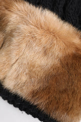 Dolce & Gabbana Black Brown Dyed Rabbit Real Fur Winter Beanie Hat - 57 cm|S