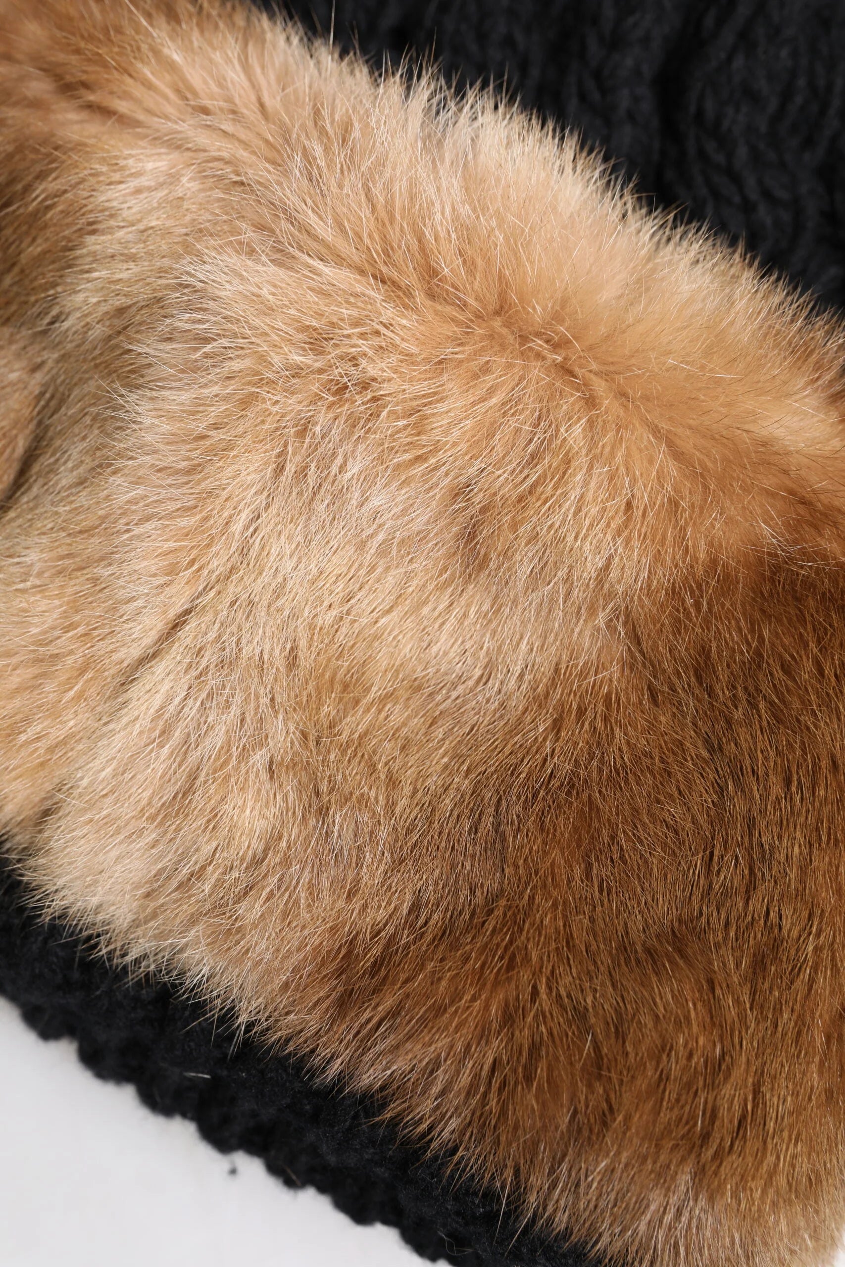 Dolce & Gabbana Black Brown Dyed Rabbit Real Fur Winter Beanie Hat - 57 cm|S - Beanies